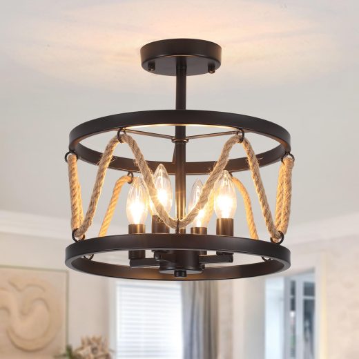 ASHUAQI rustic industrial ceiling light Rustic Industrial Ceiling Light