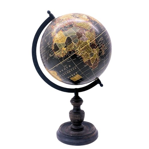 EXERZ vintage globe with wooden base Vintage Globe with Wooden Base