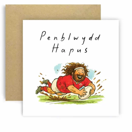 Huxters penblwydd hapus rugby welsh card Penblwydd Hapus Rugby Welsh Birthday Card