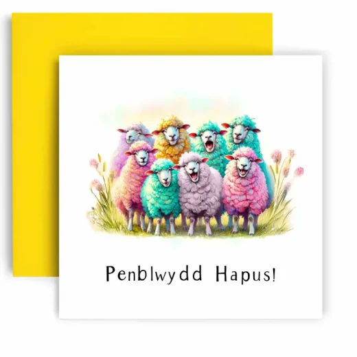 Huxters penblwydd hapus sheep card Huxters penblwydd hapus sheep card
