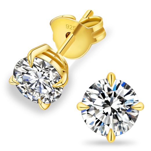 Brilliant Round Cut Diamond Stud Earring