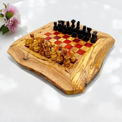 Oliveart olive wood chess board Olive Wood Chess Board
