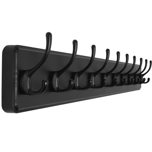 SKOLOO rustic wall mounted coat rack Rustic Wall Mounted Coat Rack with 10 Hooks