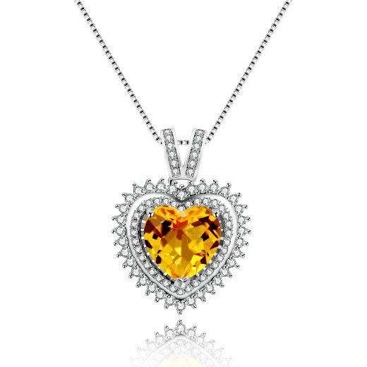 Uloveido heart necklace pendant in sterling silver Heart Necklace Pendant in Sterling Silver
