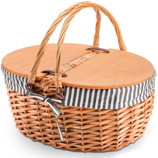 Yesland vintage wicker picnic basket Vintage Wicker Picnic Basket