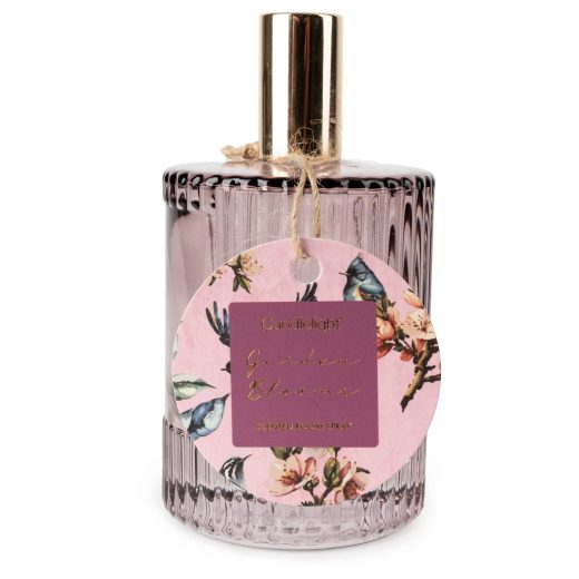Candlelight Home 100ml ridged glass room spray 100ml ridged glass room spray - garden blooms plum