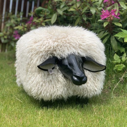 Sheep Footstool in Curly Barley Sheep Footstool in Curly Barley