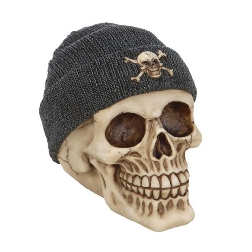 Something Different resin skull ornament with beanie Resin Skull Ornament with Beanie