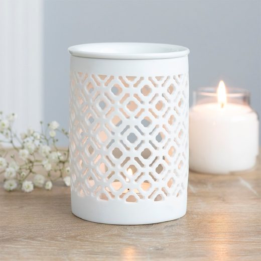 Something Different white matte lattice cut oil White Matte Lattice Cut Oil Burner